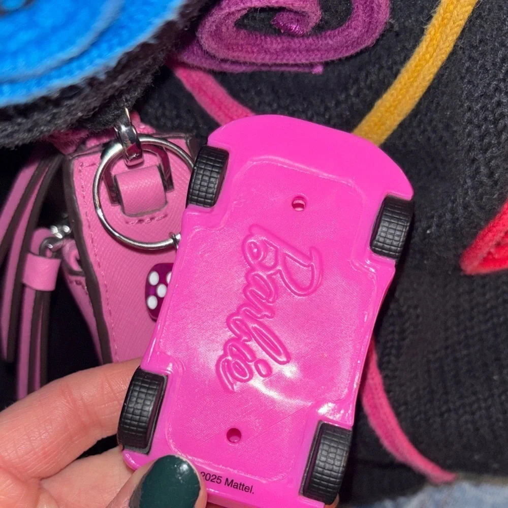 Barbie Pink Convertible Car Keychain Purse Charm